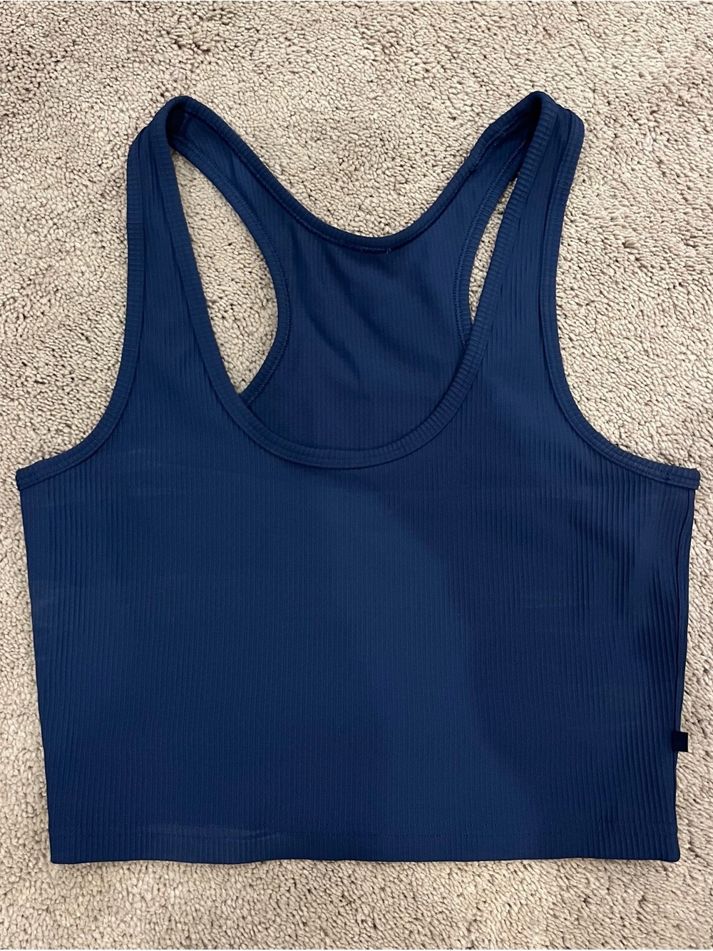 lululemon athletica Navy Ribbed Racerback Tank Top
